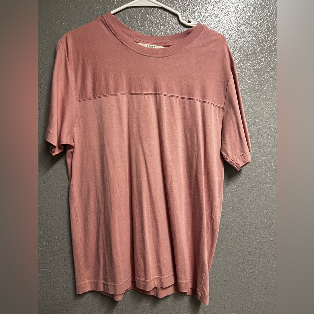 Men’s Pink, H & M, Medium, round collared, Men’s Shirt,